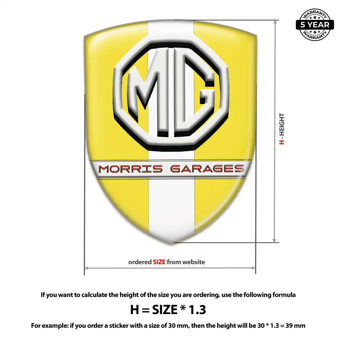 MG 3D Badge Sticker Prestige Line