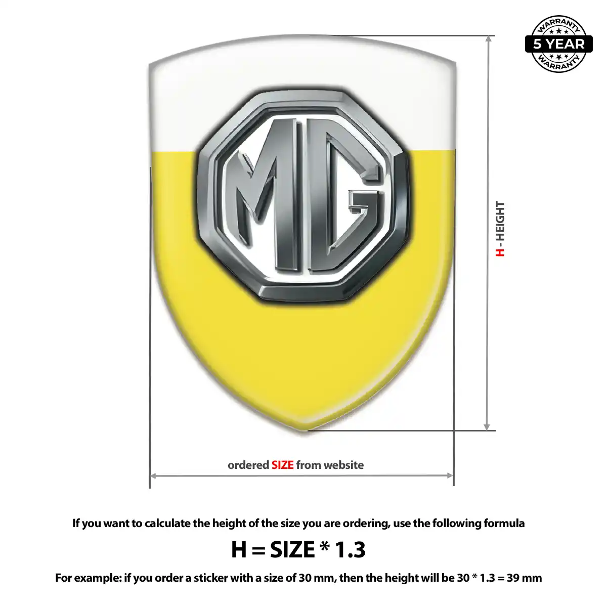 MG 3D Badge Sticker Prime Quality