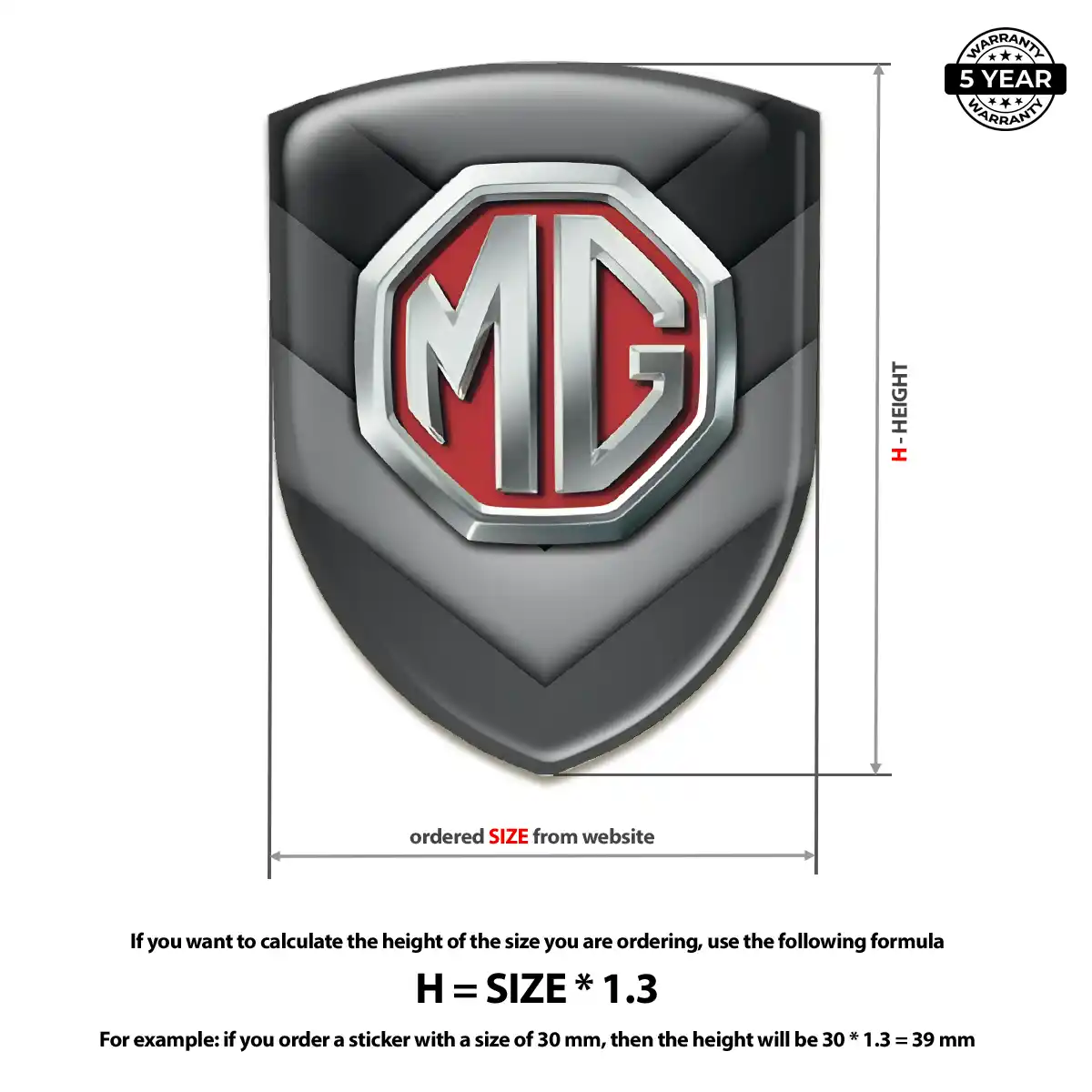 MG 3D Badge Sticker Resin Elite