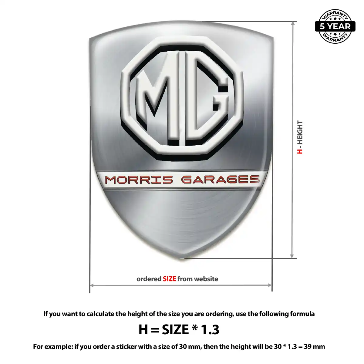 MG 3D Badge Sticker Signature Grade
