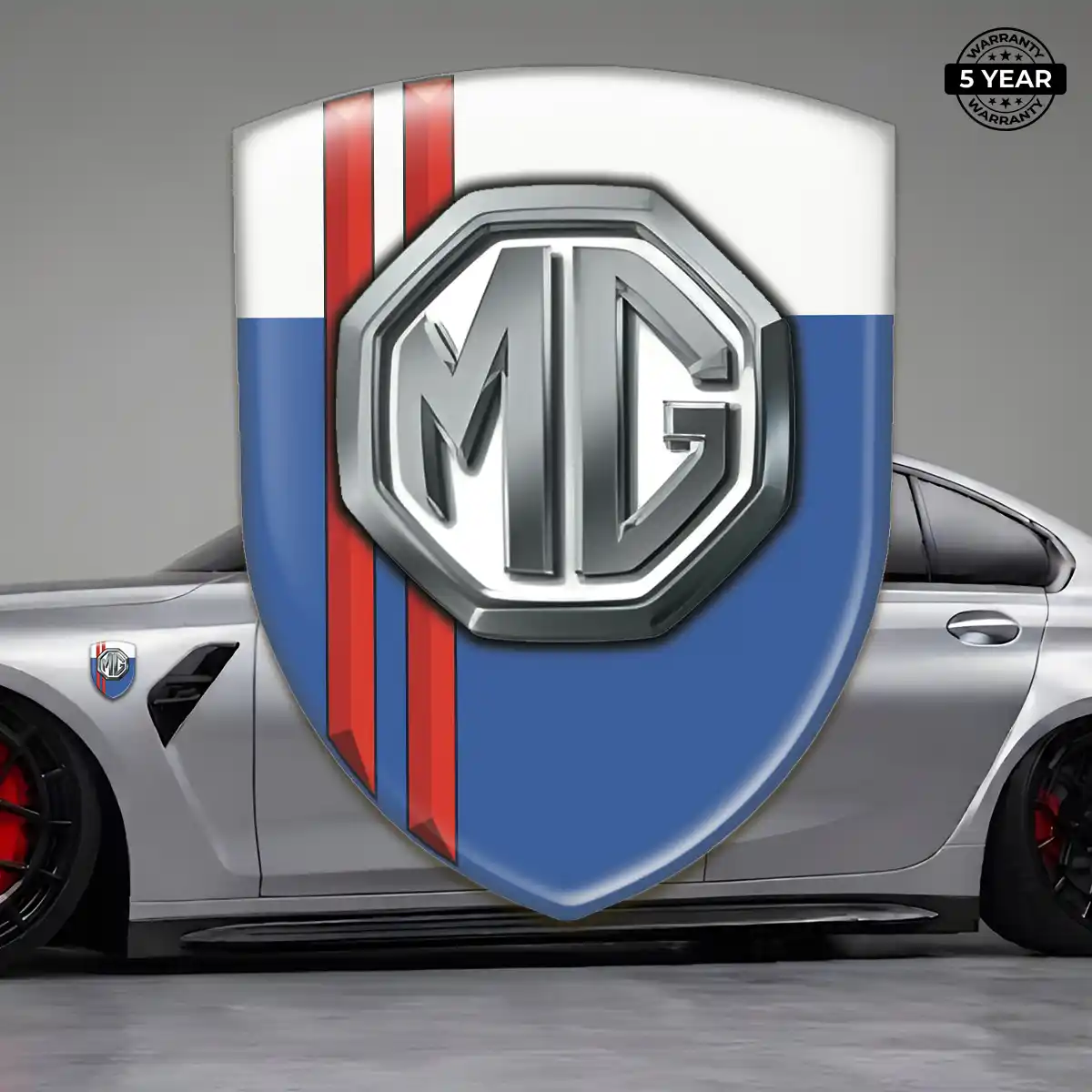 MG 3D Badge Sticker Sleek Style