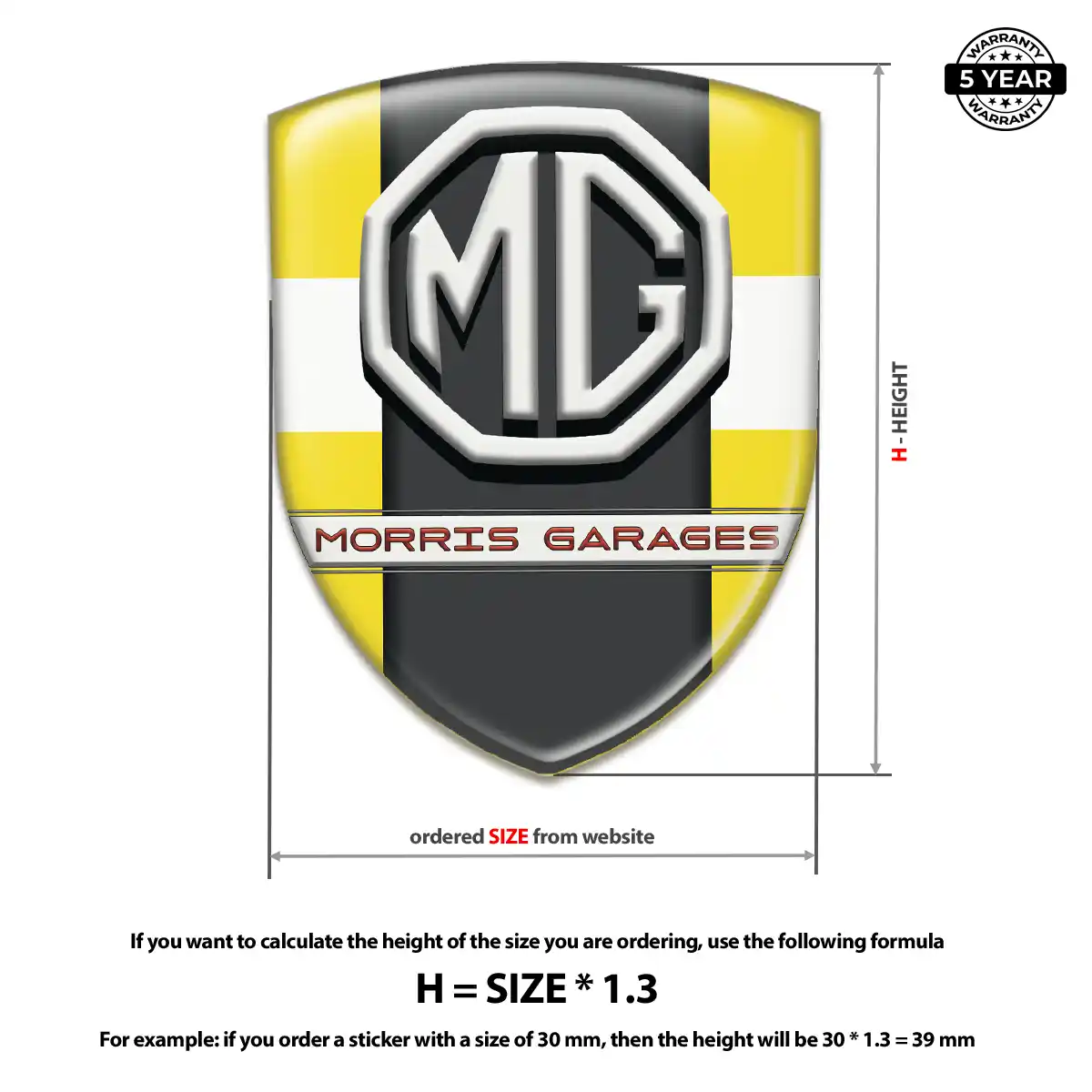 MG 3D Domed Sticker Elite Edition