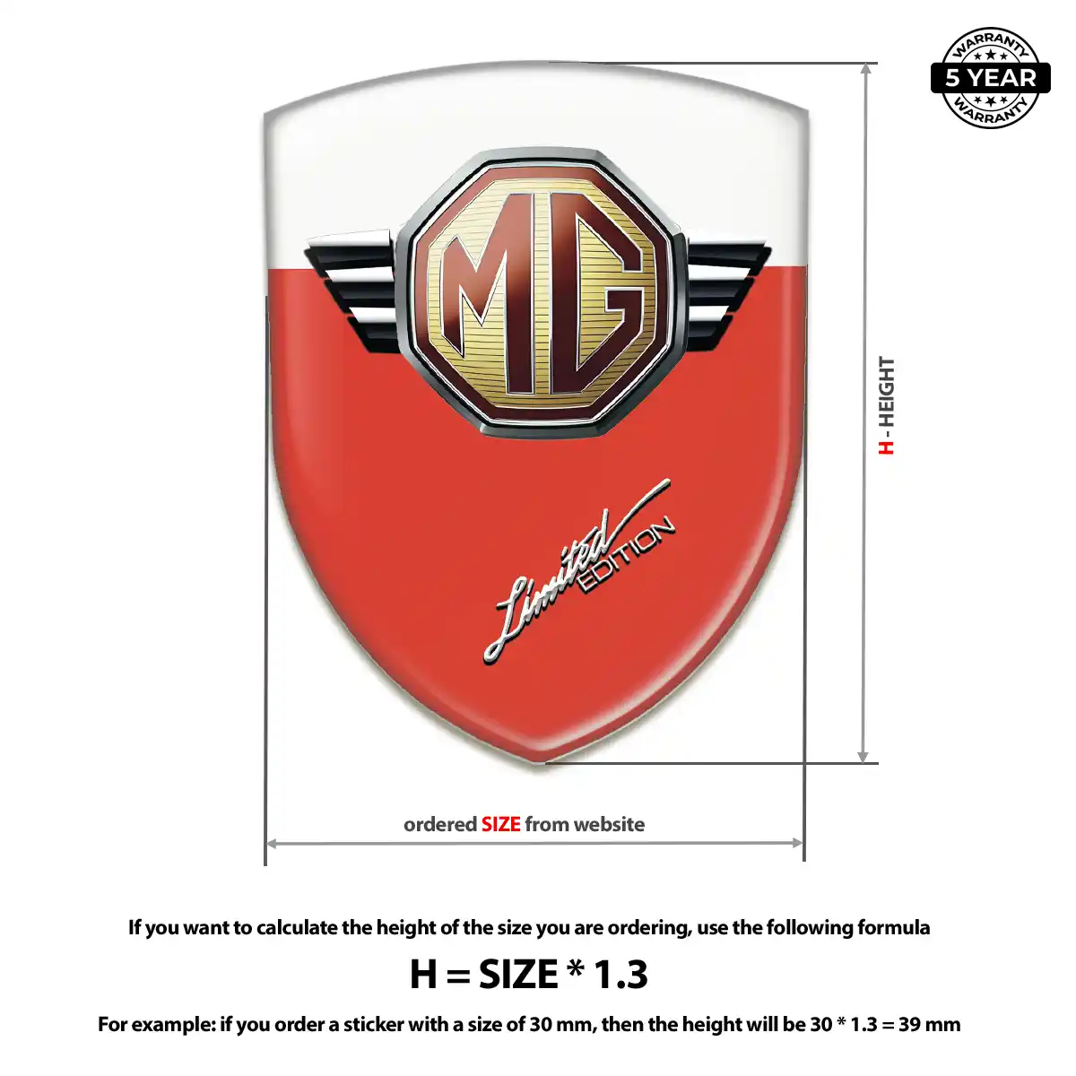 MG 3D Domed Sticker Exclusive Series