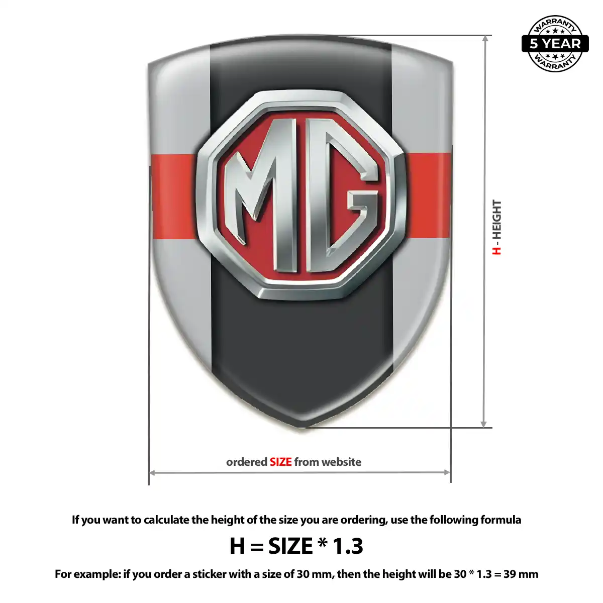 MG 3D Domed Sticker Noble Edition