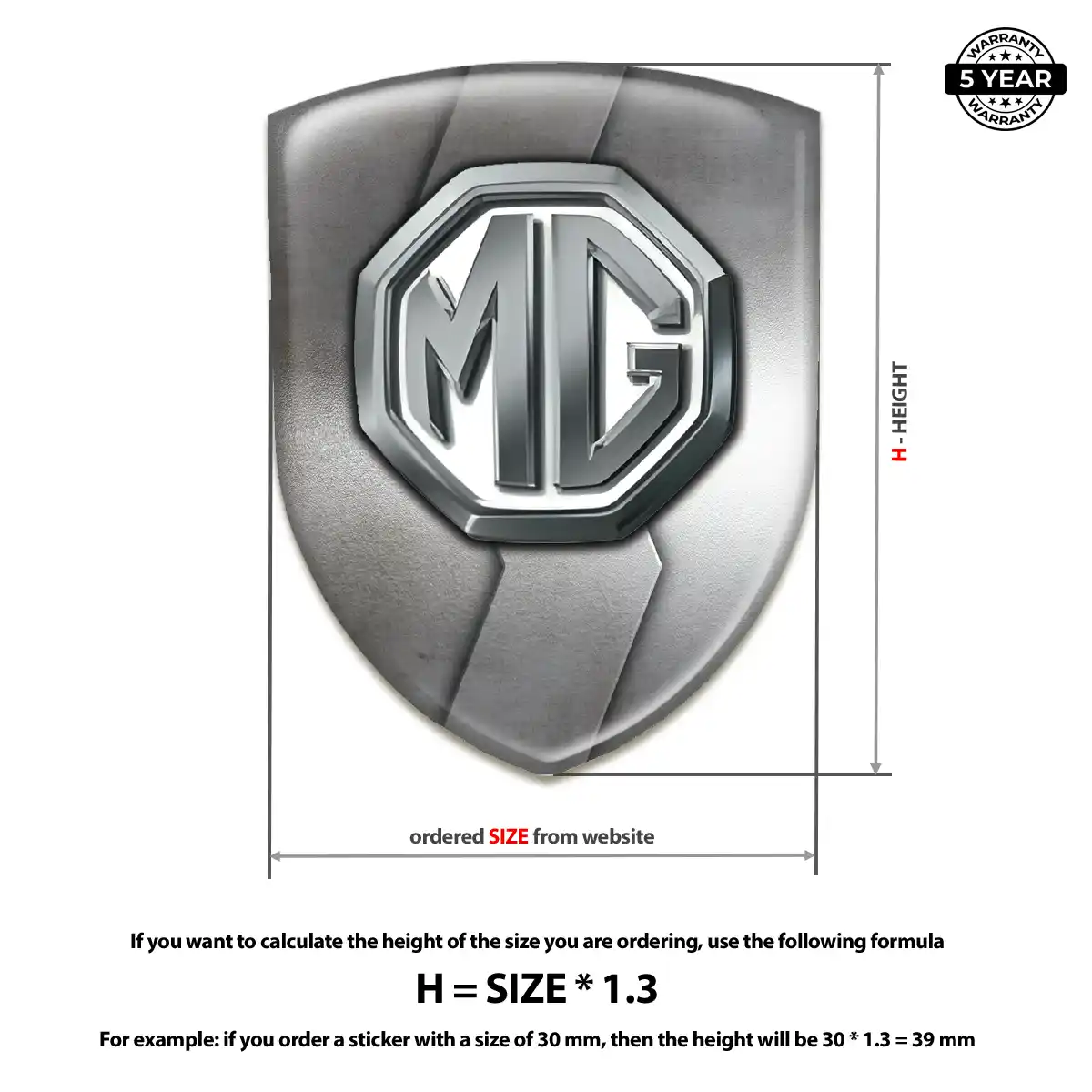MG 3D Domed Sticker Opulent Line