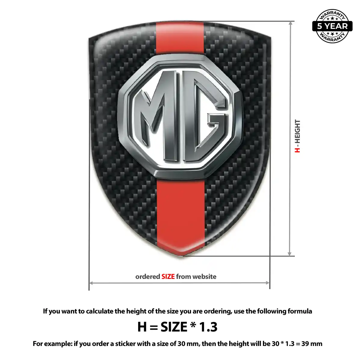 MG 3D Domed Sticker Prestige Line