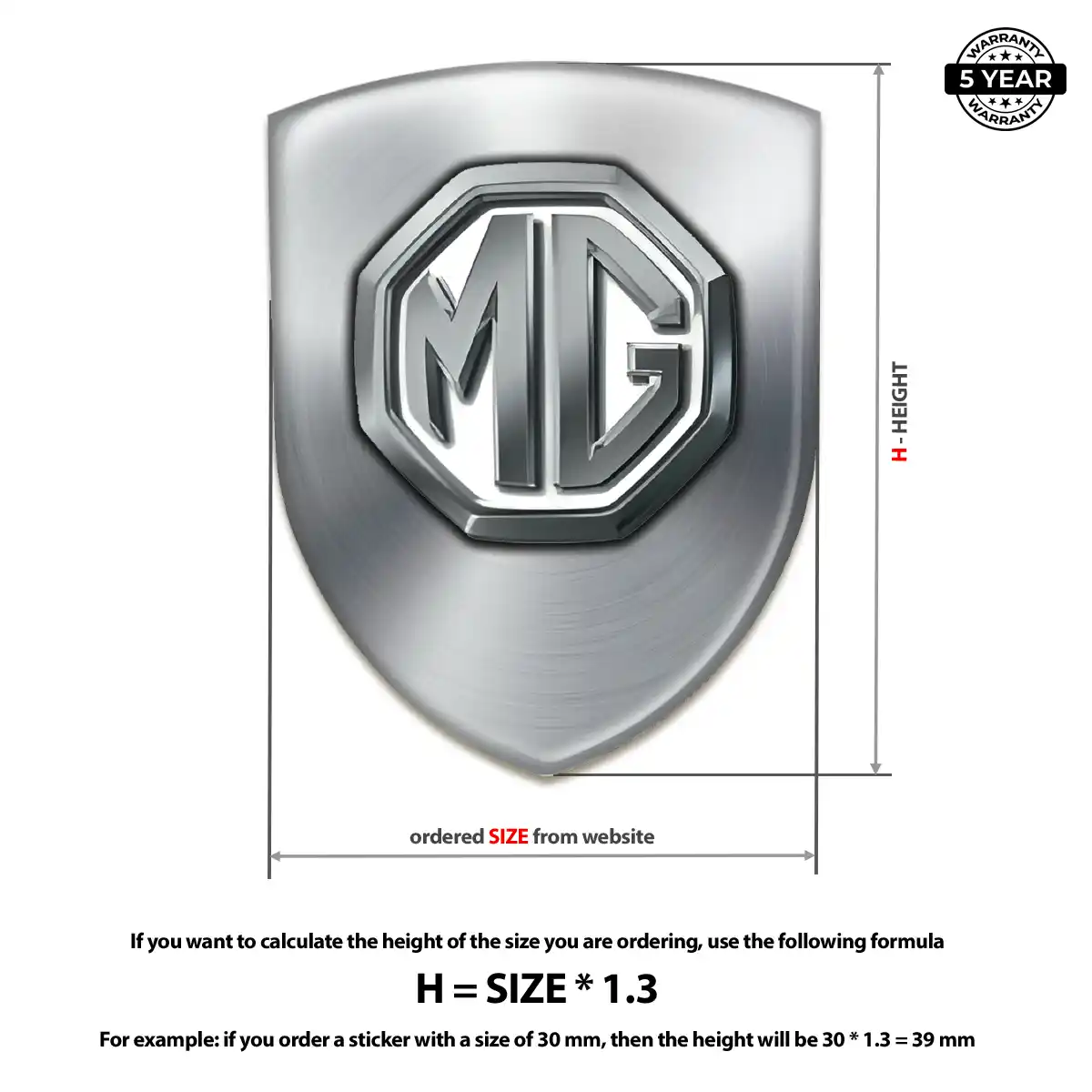 MG 3D Domed Sticker Resin Luxe