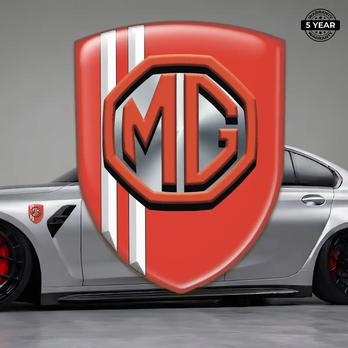 MG 3D Domed Sticker Sleek Style