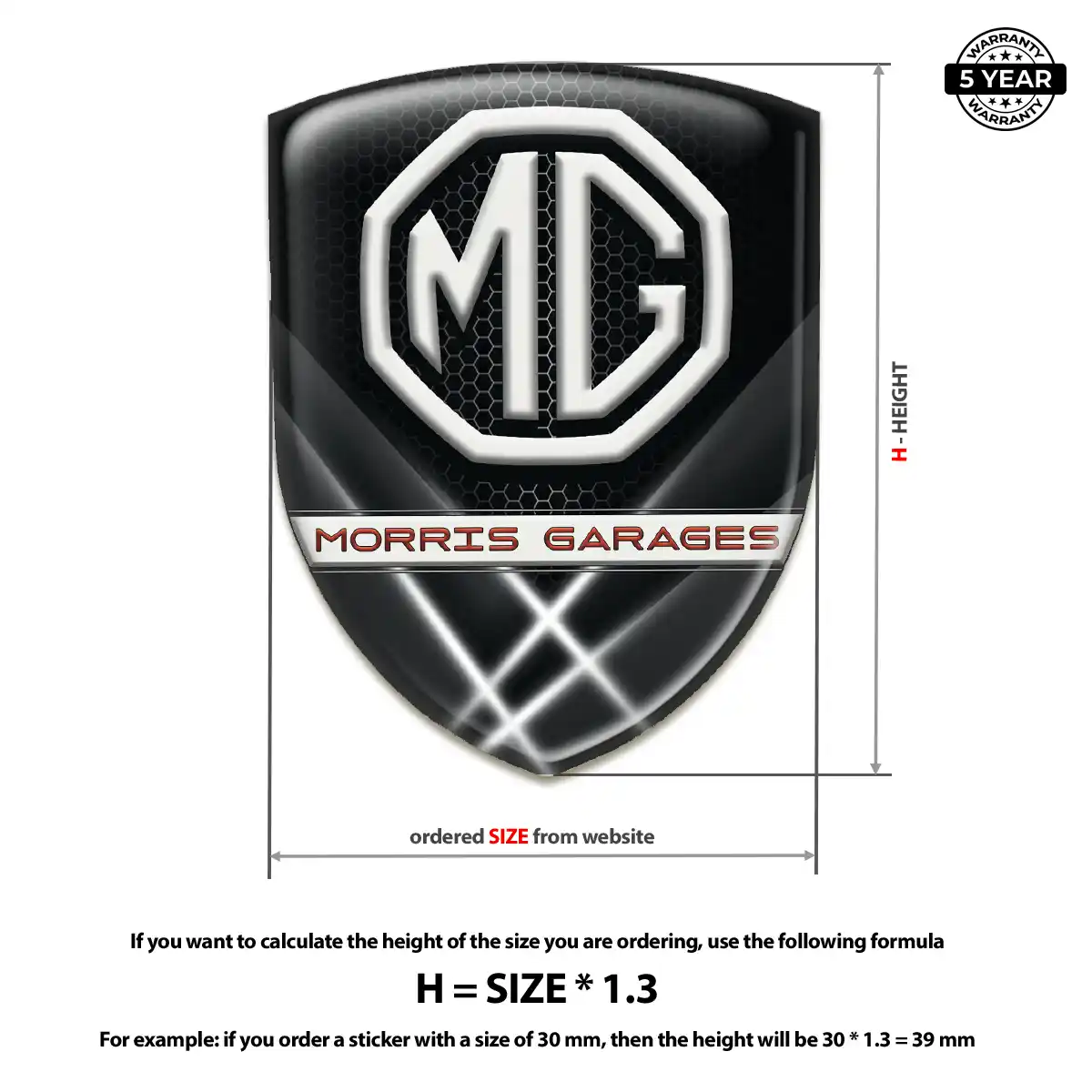 MG 3D Domed Sticker Superior Craft