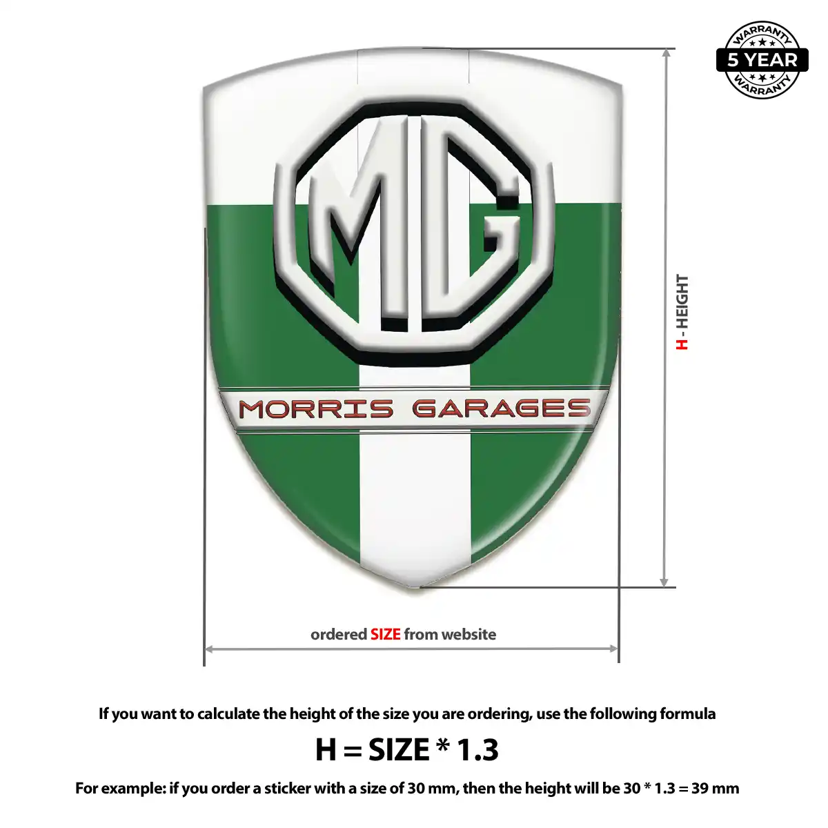 MG 3D Emblem Sticker Deluxe Edition