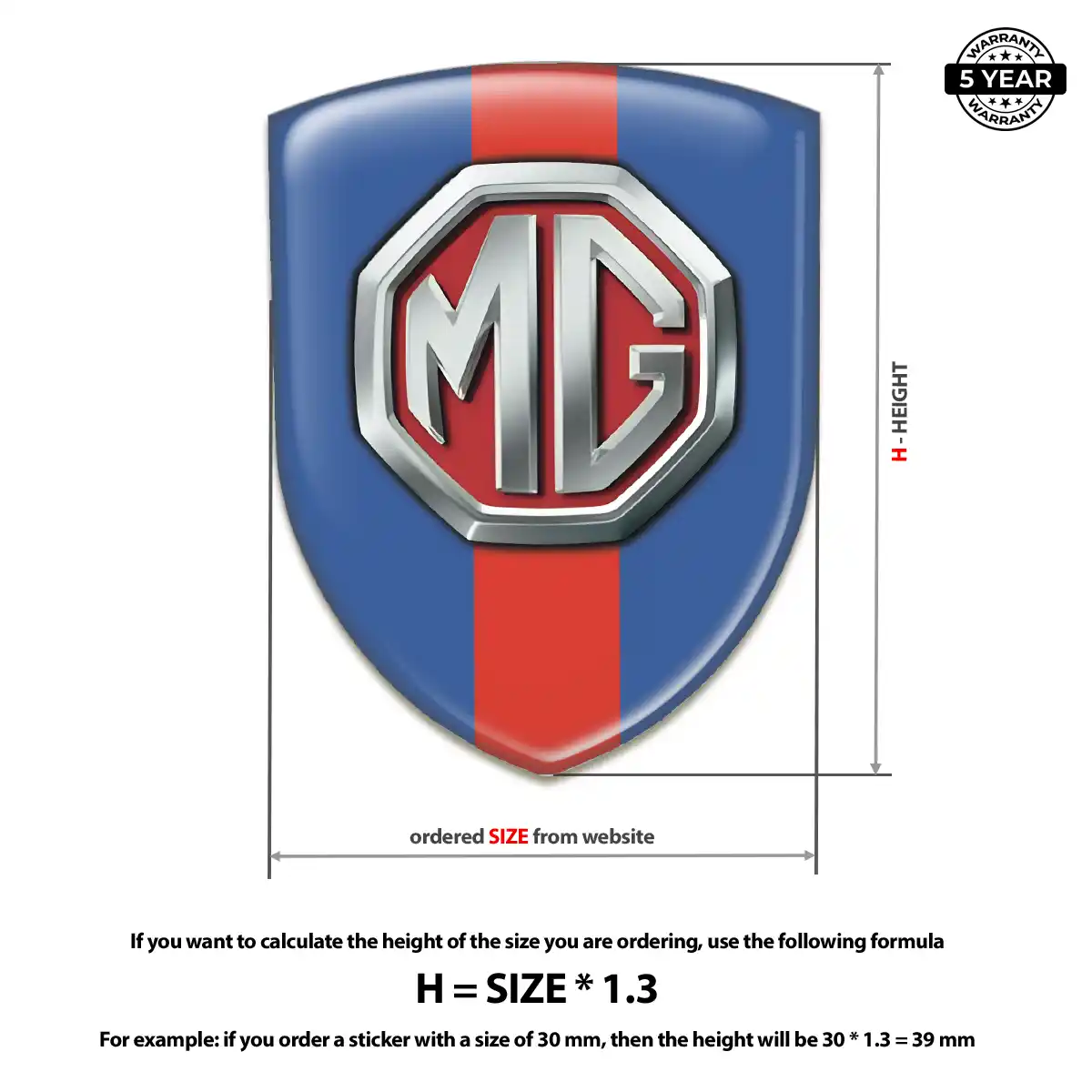 MG 3D Emblem Sticker Exclusive Series