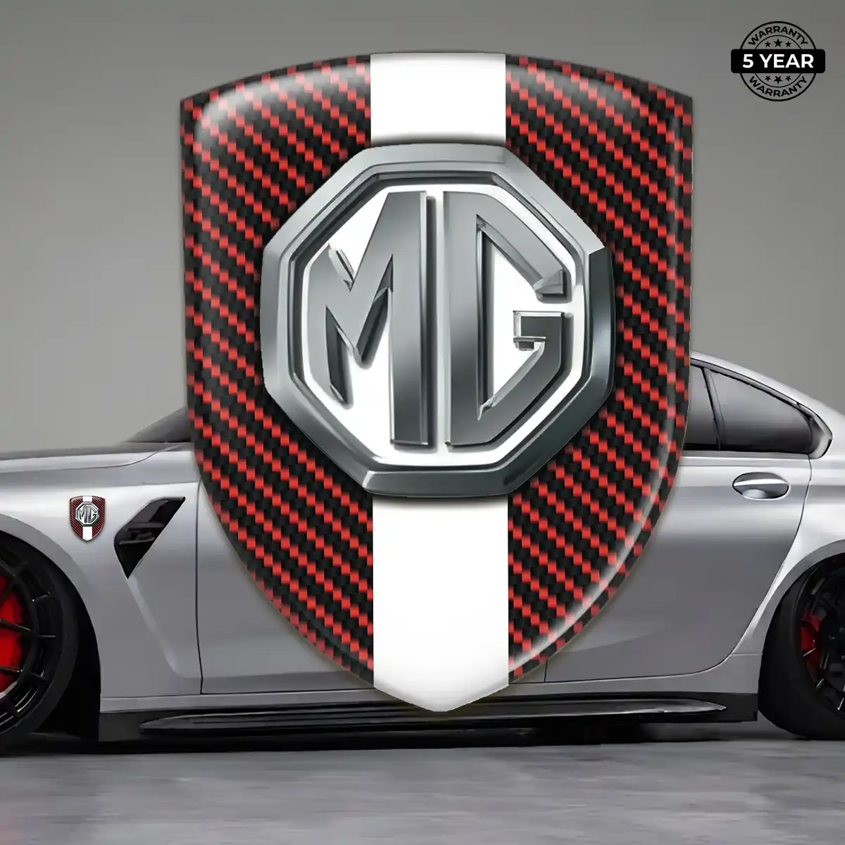 MG 3D Emblem Sticker Premium Dome