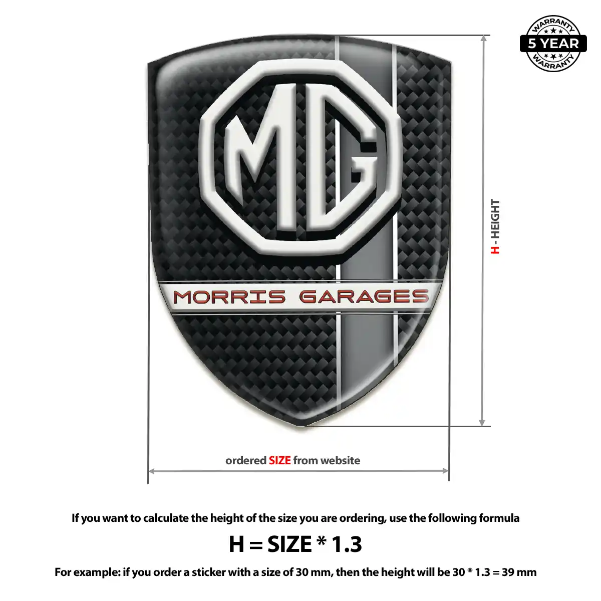 MG 3D Emblem Sticker Prime Quality