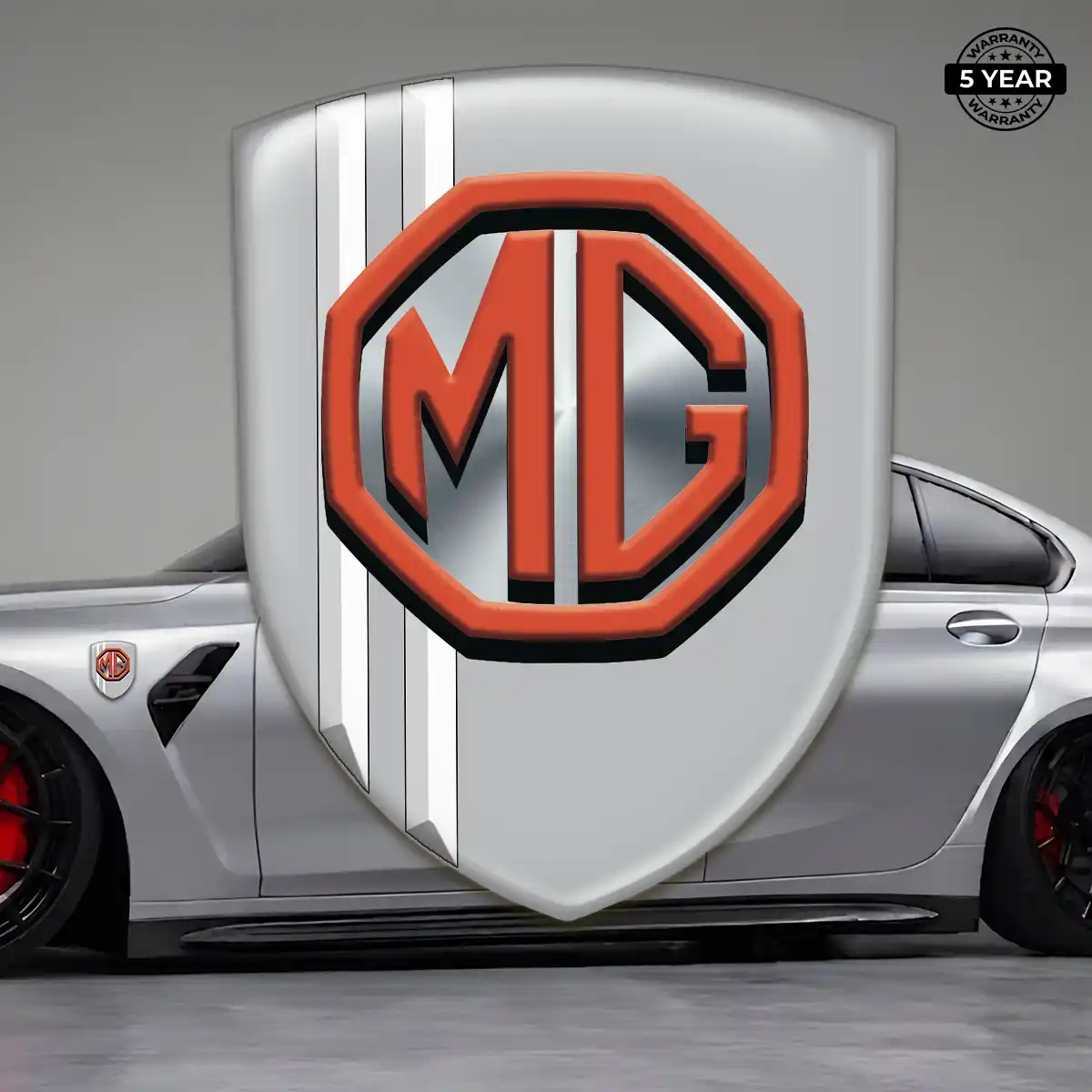 MG 3D Emblem Sticker Sleek Style