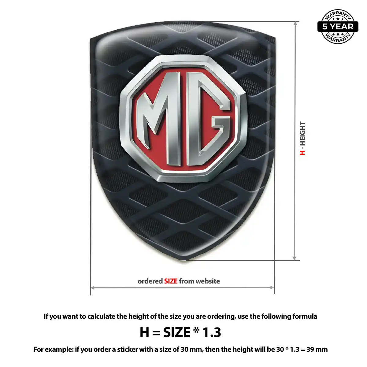 MG 3D Gel Sticker Cabin Style