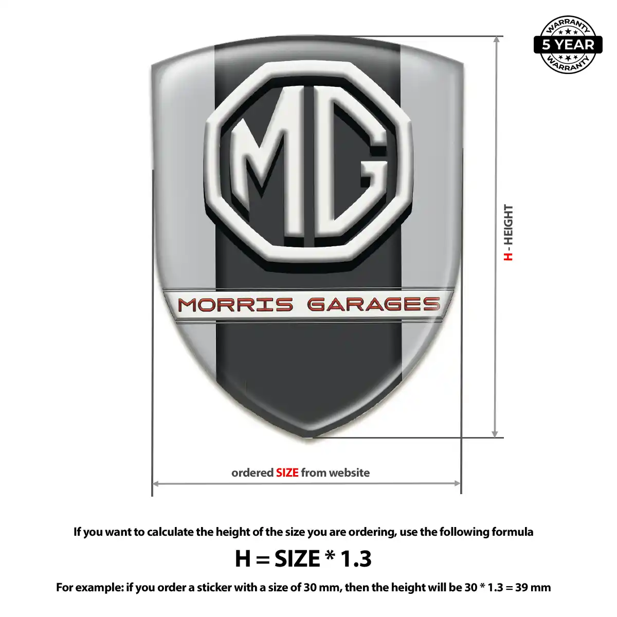 MG 3D Gel Sticker Elite Finish