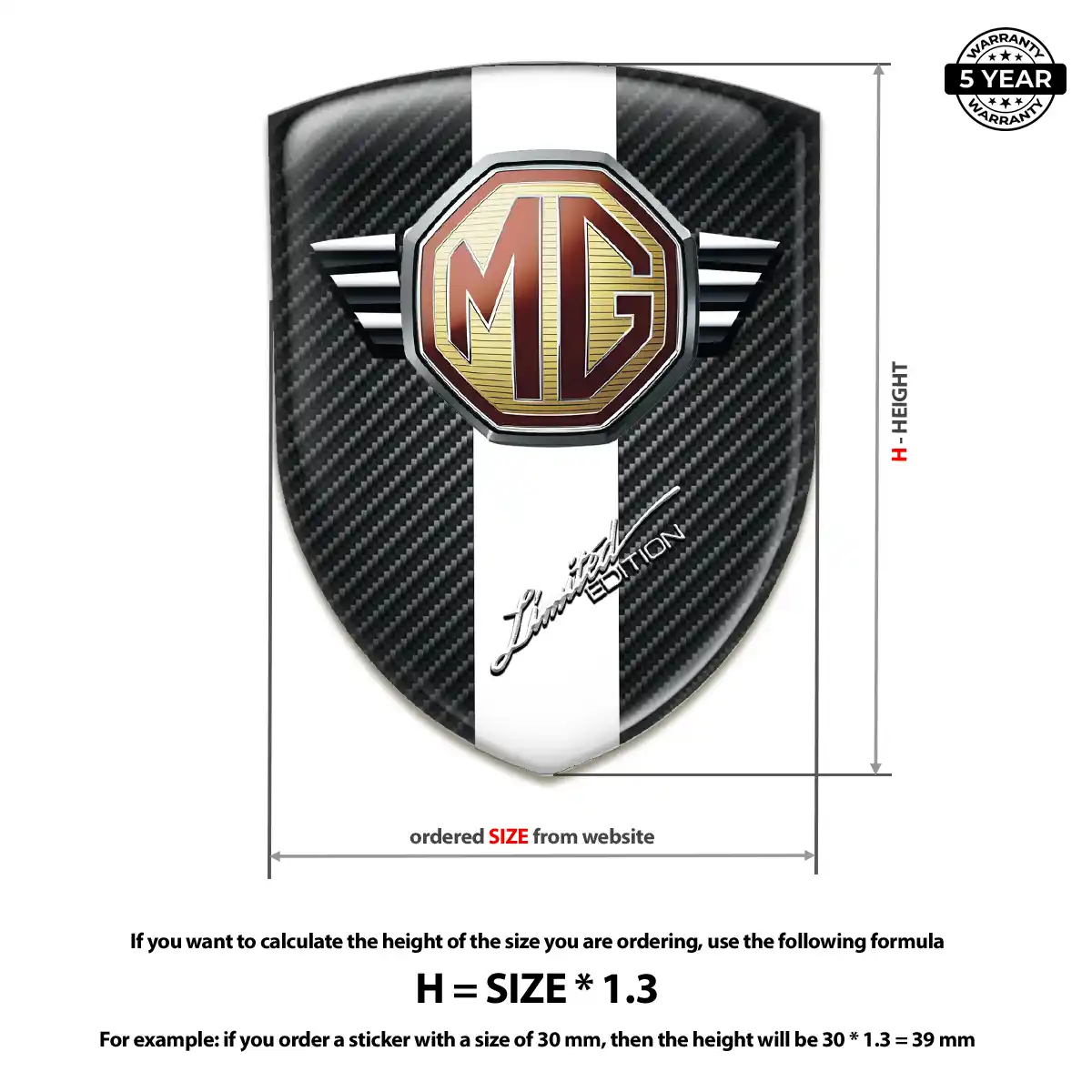 MG 3D Gel Sticker Interior Elegance
