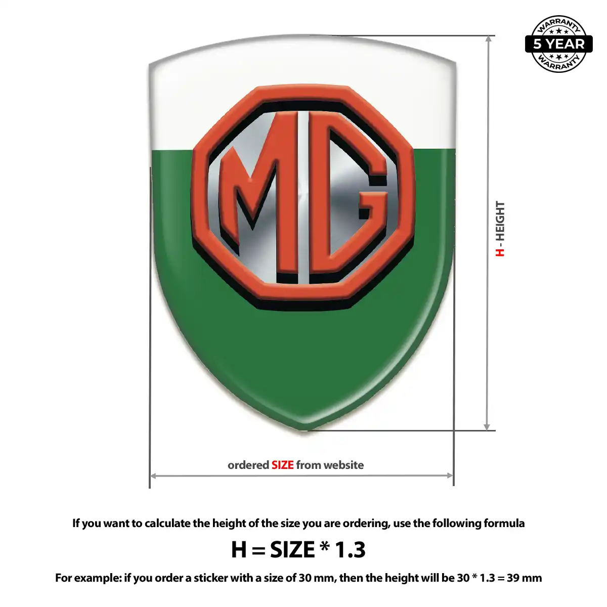 MG 3D Gel Sticker Premium Dome