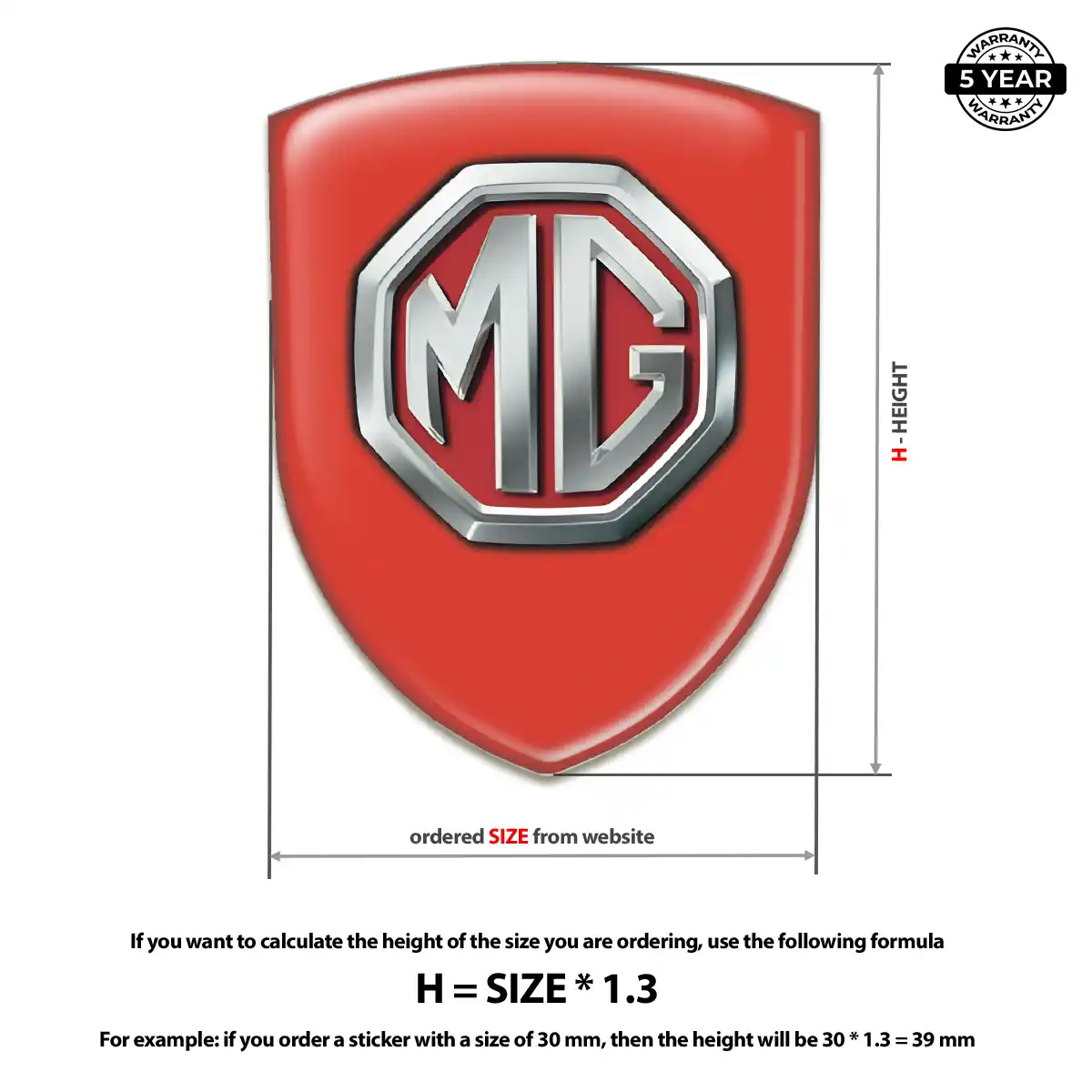 MG 3D Gel Sticker Sleek Style