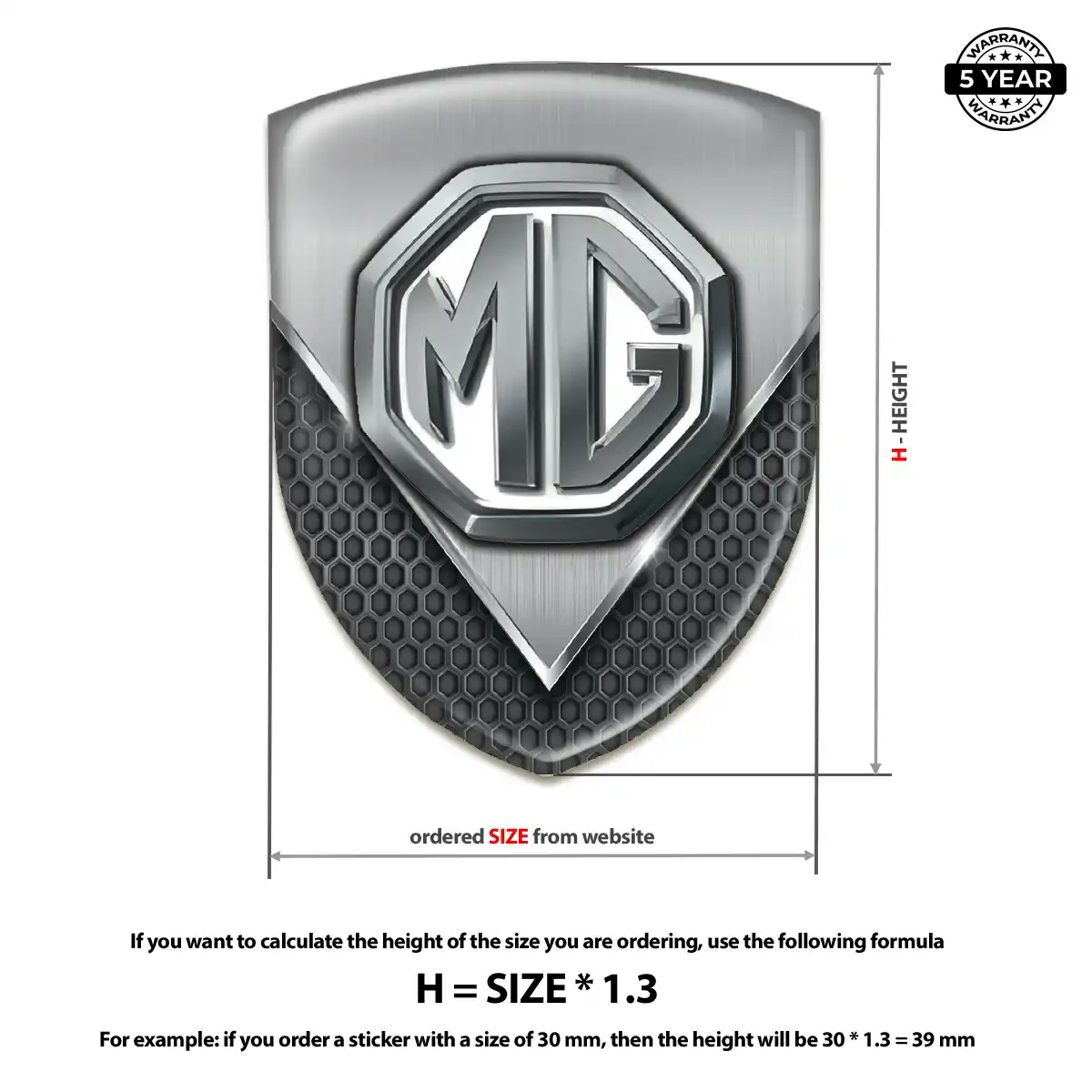 MG 3D Logo Sticker Deluxe Edition
