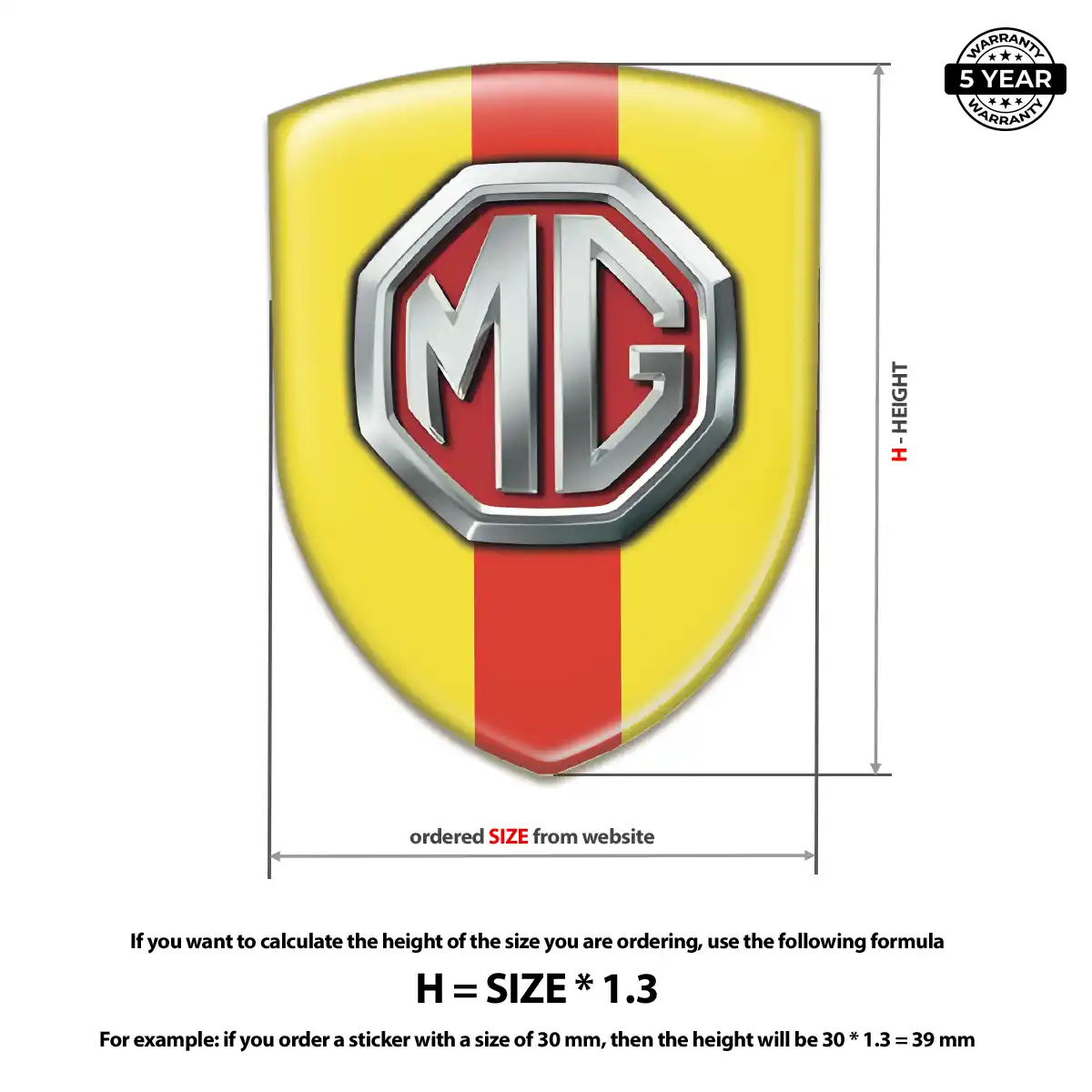 MG 3D Logo Sticker Elite Edition