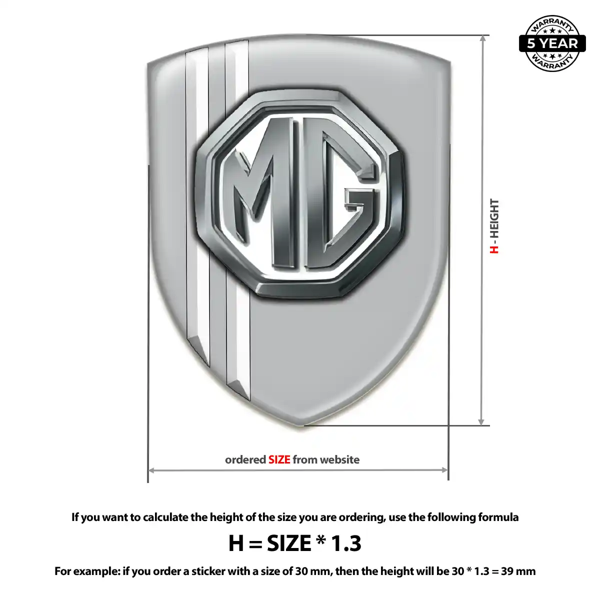 MG 3D Logo Sticker Exclusive Series