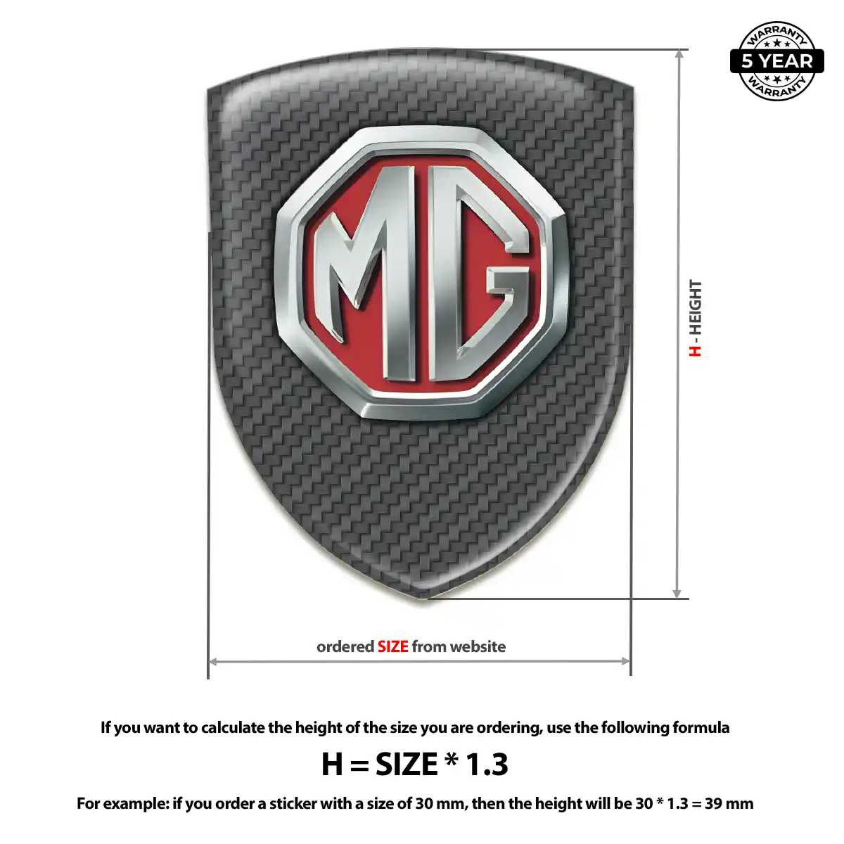 MG 3D Resin Sticker Noble Edition
