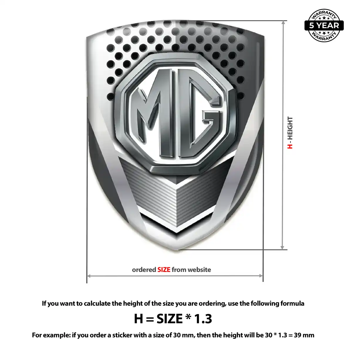 MG 3D Resin Sticker Outer Style