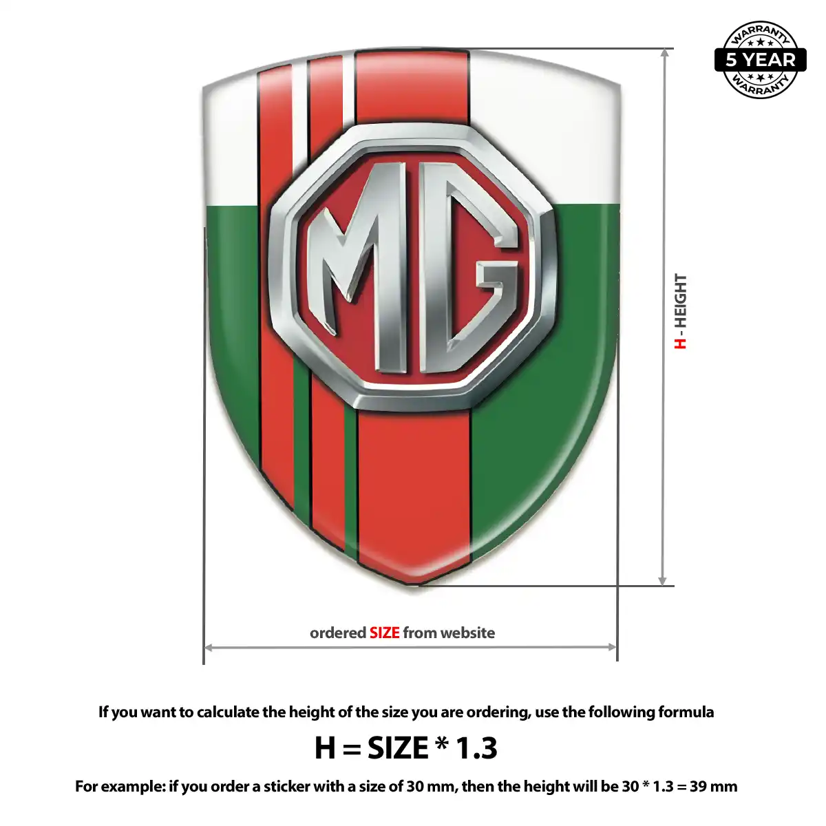 MG 3D Resin Sticker Premium Dome