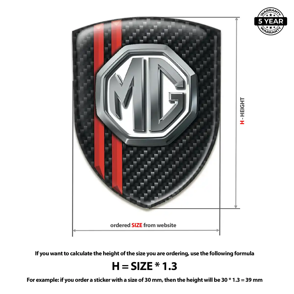 MG 3D Resin Sticker Prestige Line