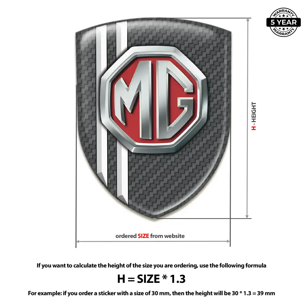 MG 3D Resin Sticker Signature Grade