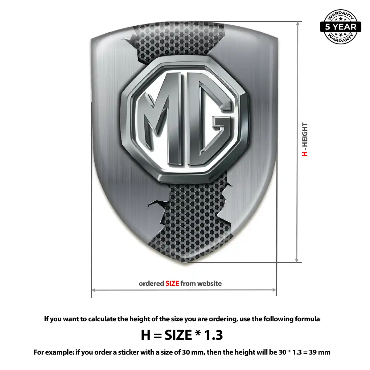 MG Automotive Emblem Sticker Elite Edition