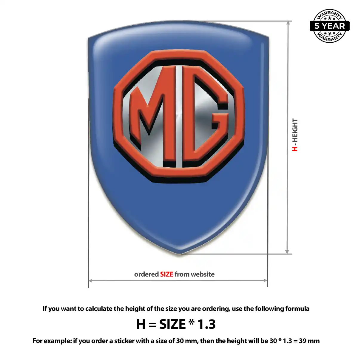 MG Automotive Emblem Sticker Exclusive Series