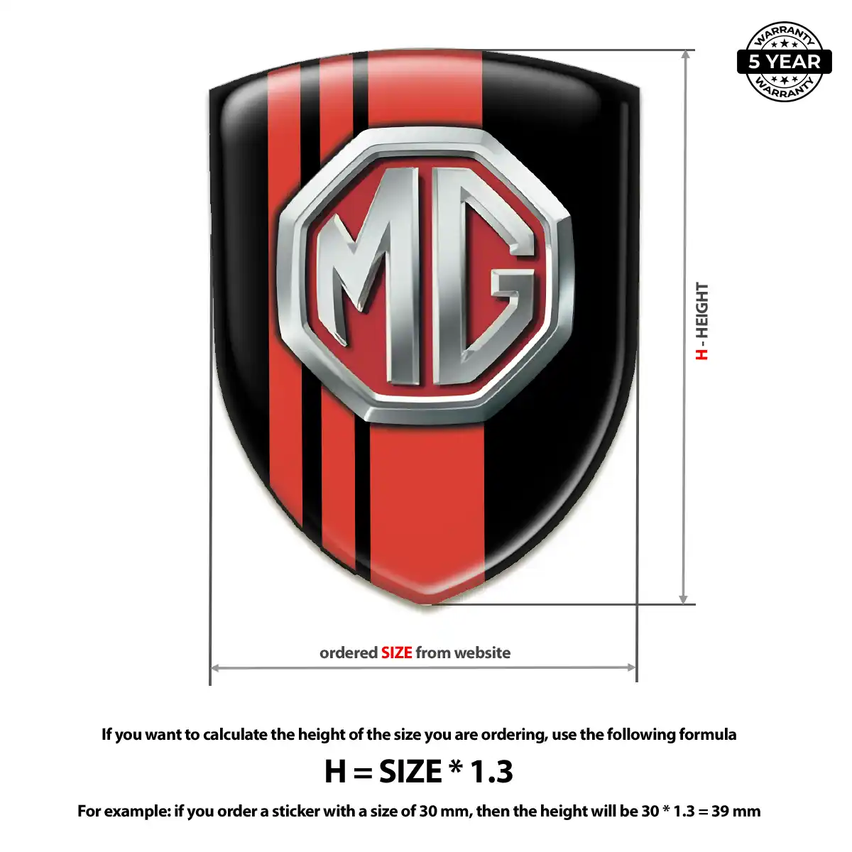 MG Automotive Emblem Sticker Interior Elegance