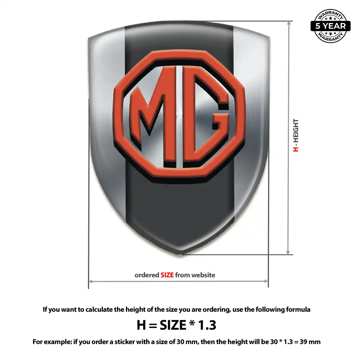MG Automotive Emblem Sticker Noble Edition