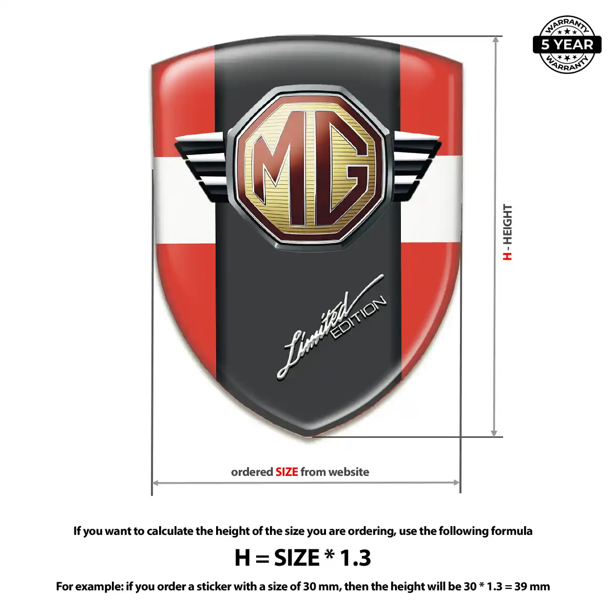 MG Automotive Emblem Sticker Opulent Line