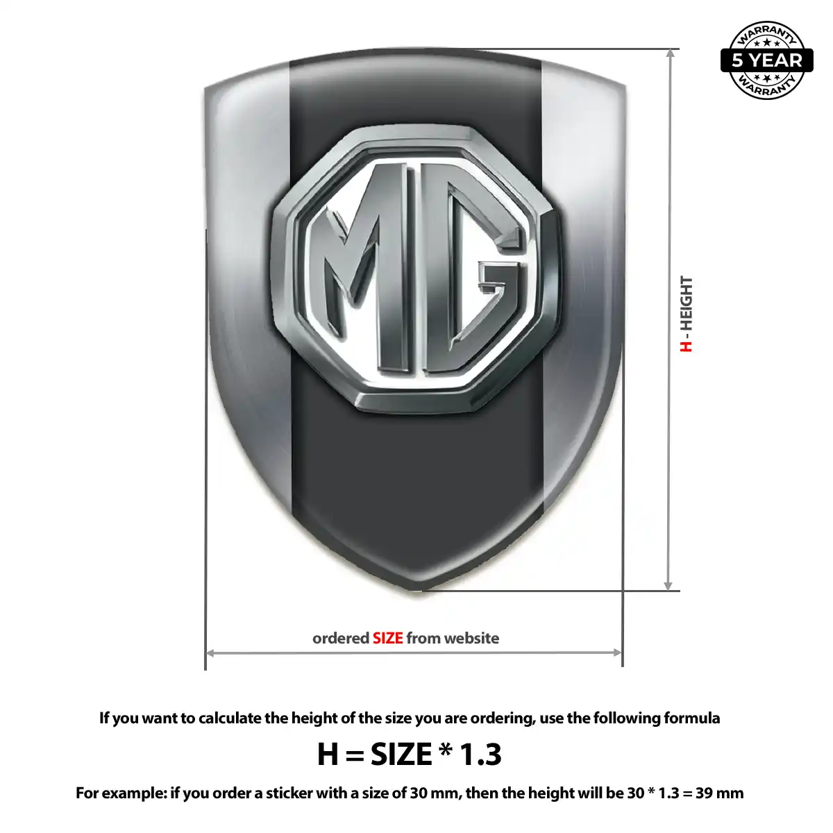 MG Automotive Emblem Sticker Sleek Style