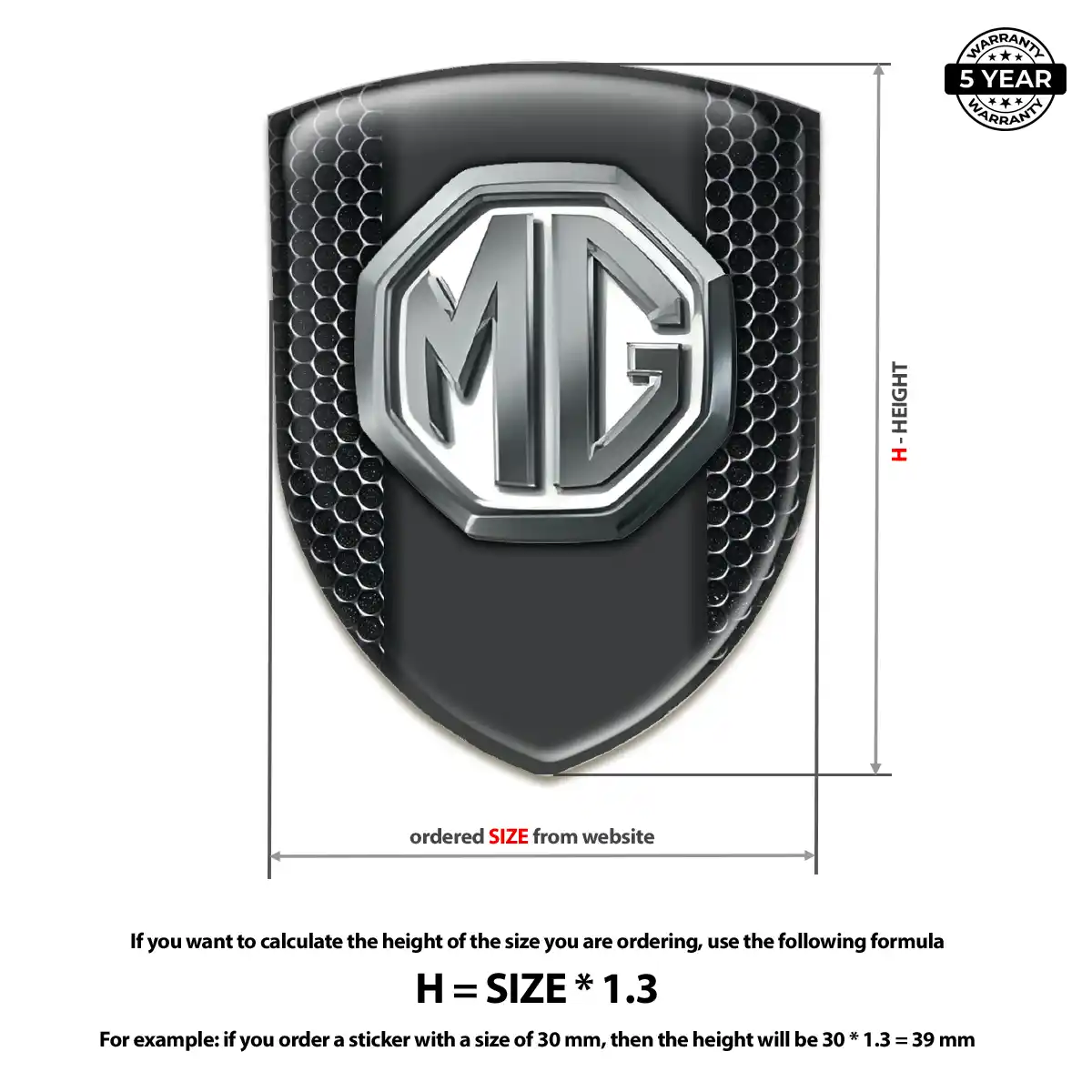 MG Automotive Logo Sticker Deluxe Edition