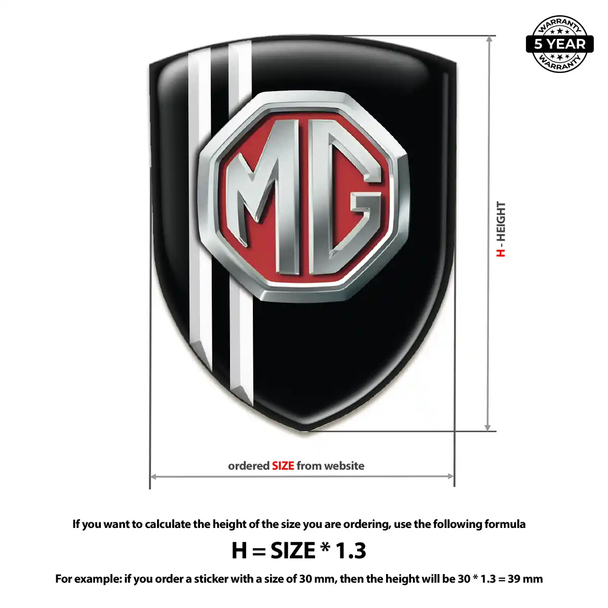 MG Automotive Logo Sticker Elite Edition