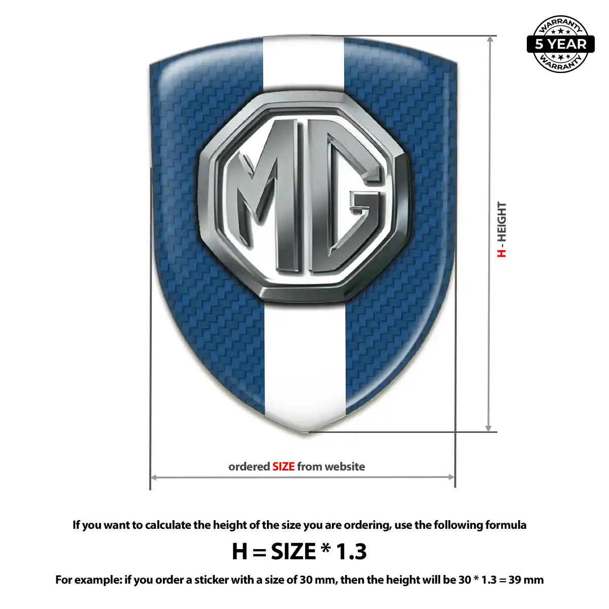 MG Automotive Logo Sticker Interior Elegance
