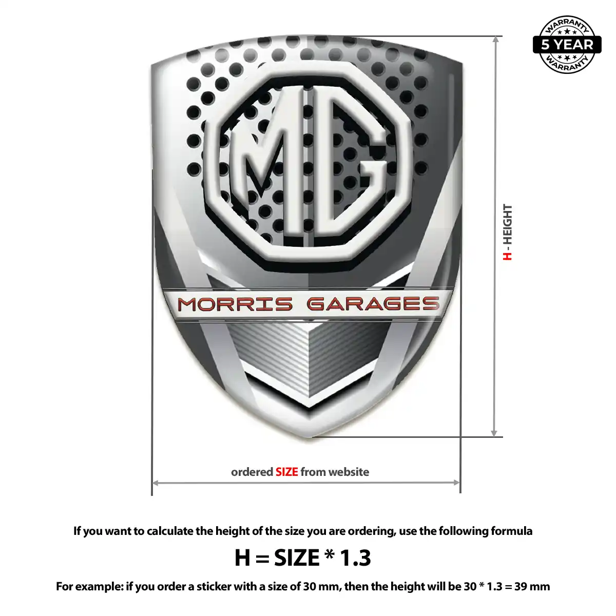 MG Automotive Logo Sticker Noble Edition