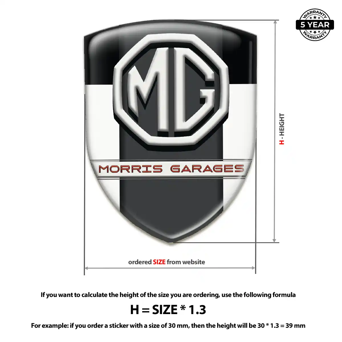 MG Automotive Logo Sticker Signature Grade