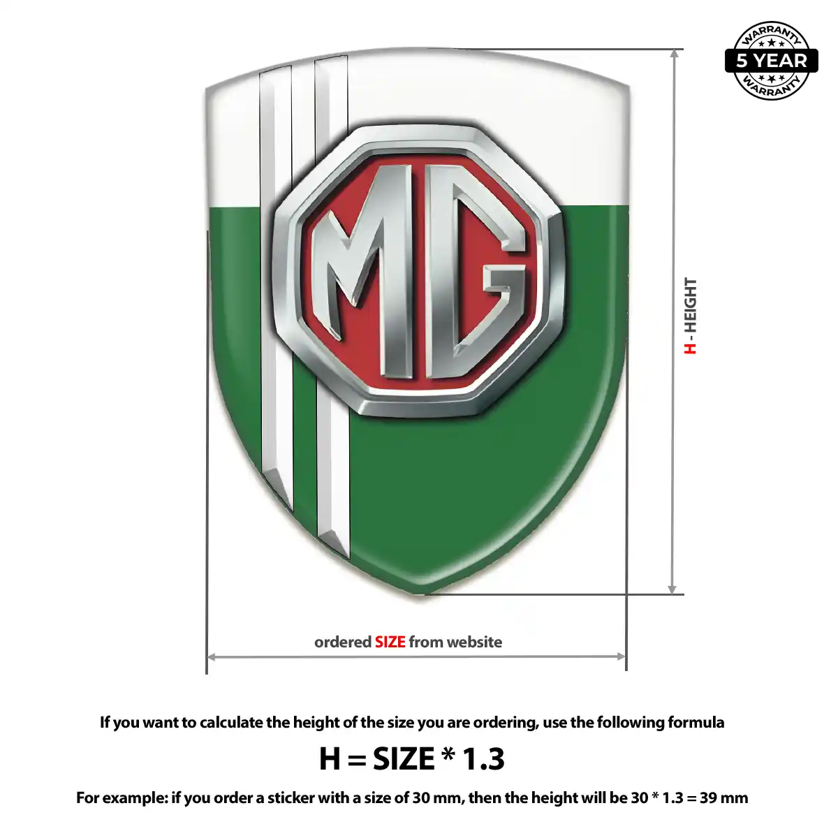 MG Automotive Logo Sticker Sleek Style