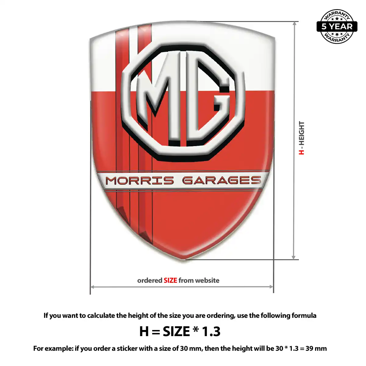 MG Automotive Resin Decal Elite Finish