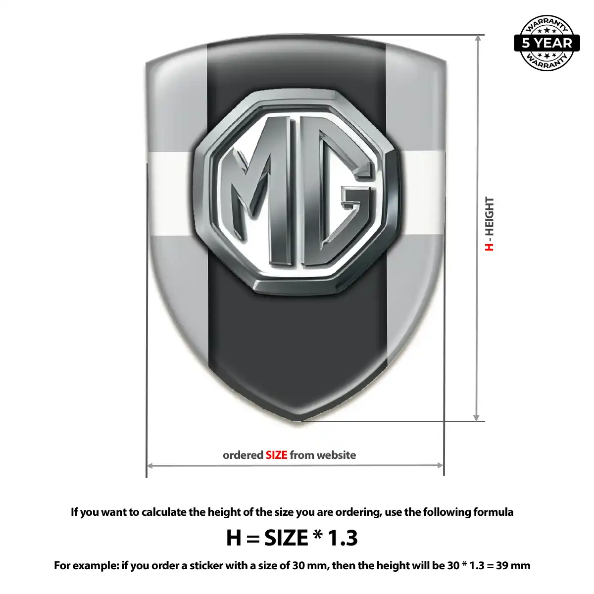 MG Automotive Resin Decal Interior Elegance