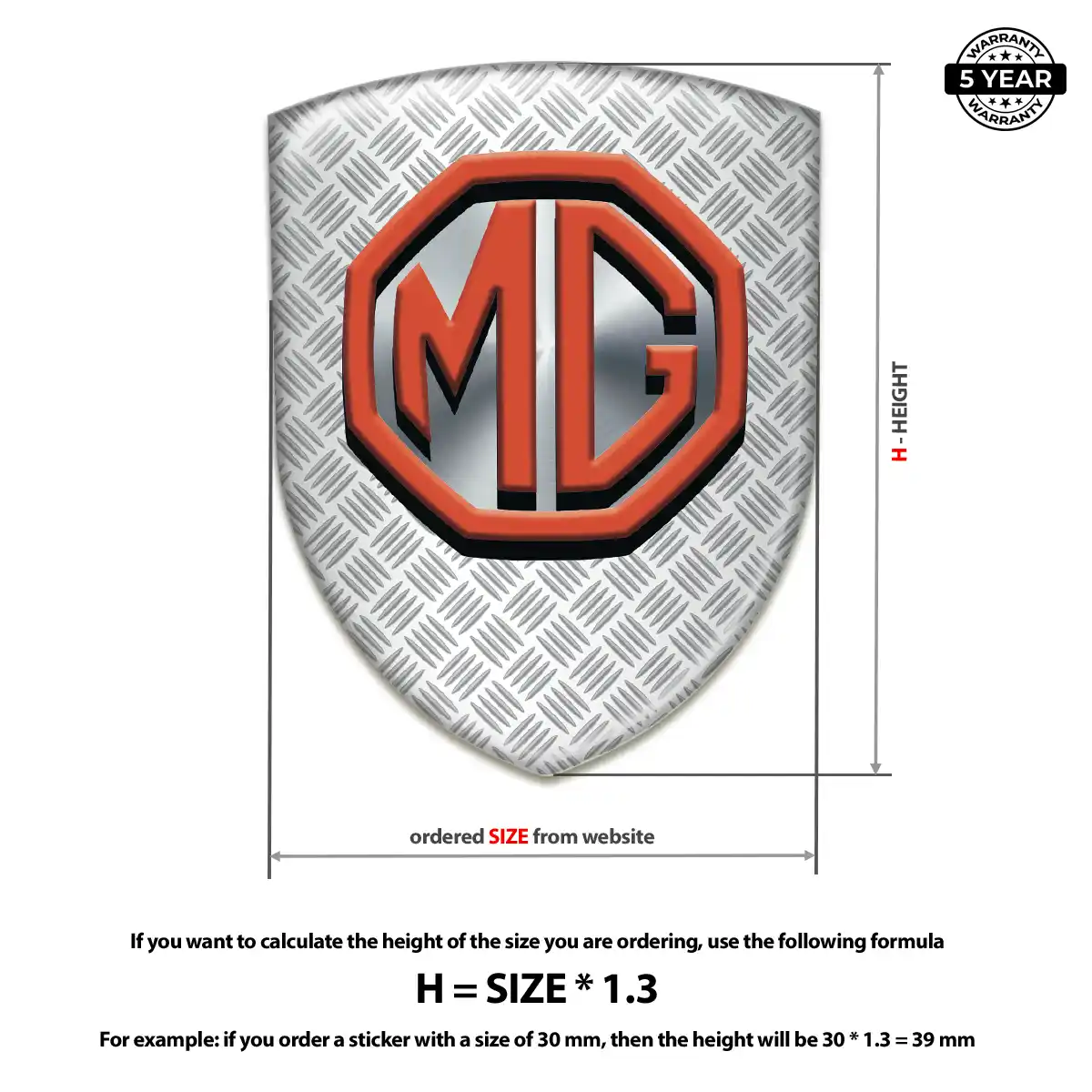 MG Automotive Resin Decal Interior Luxe