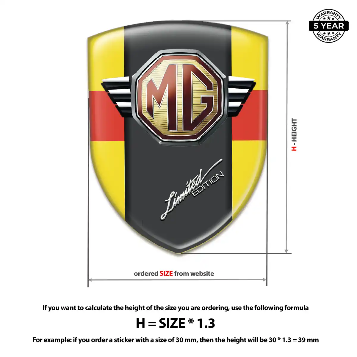 MG Automotive Resin Decal Noble Edition