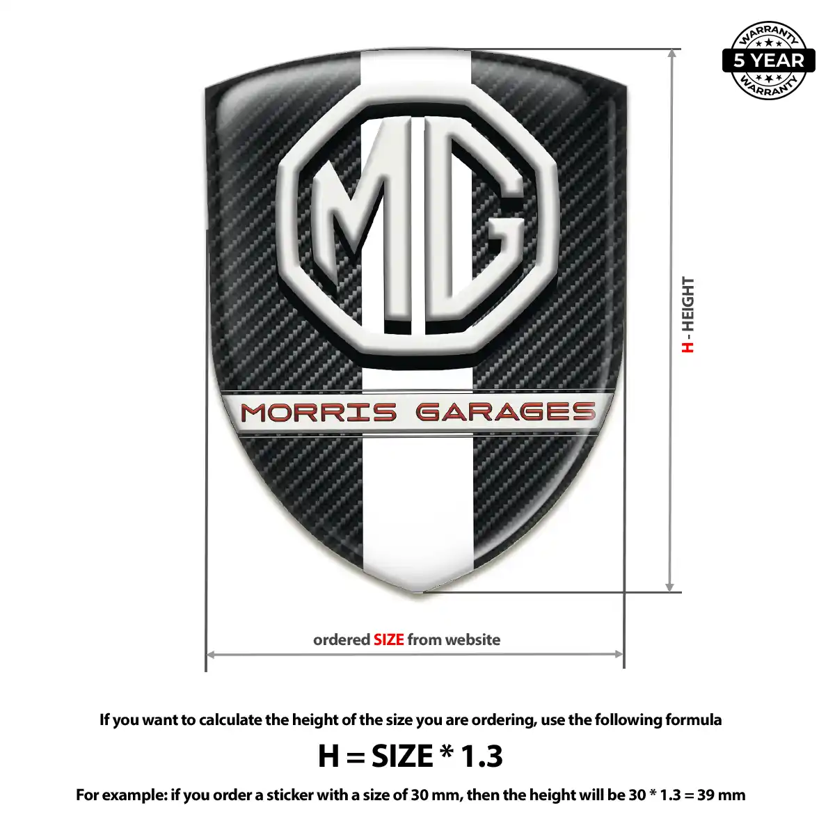 MG Automotive Resin Decal Opulent Line