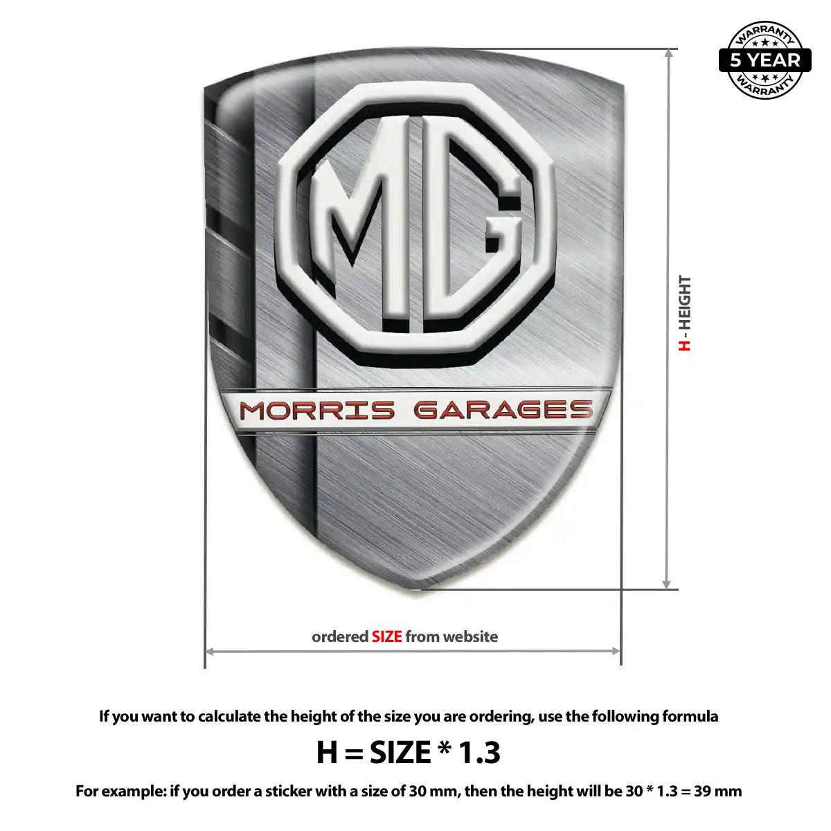 MG Automotive Resin Decal Outer Style