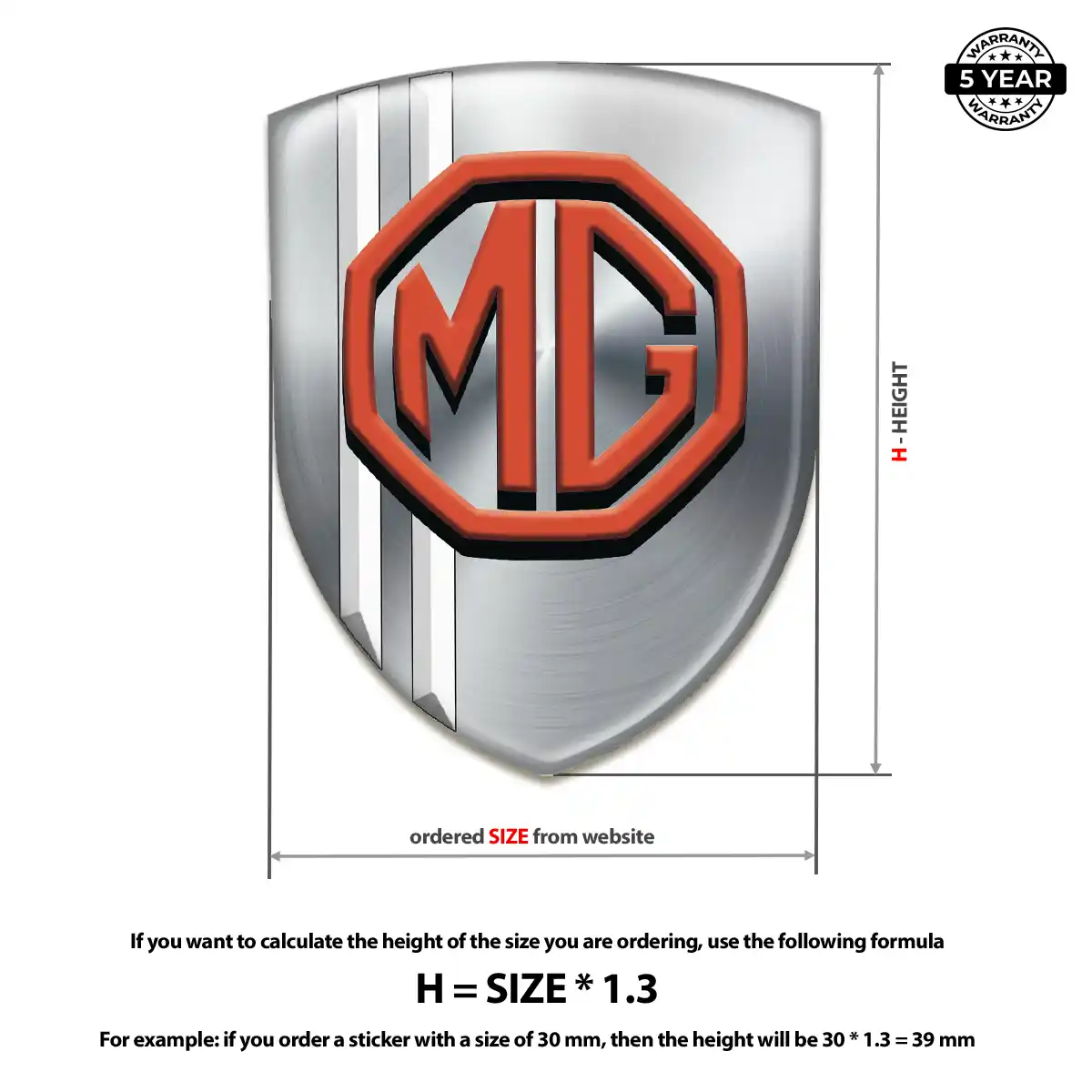 MG Automotive Resin Decal Refined Design